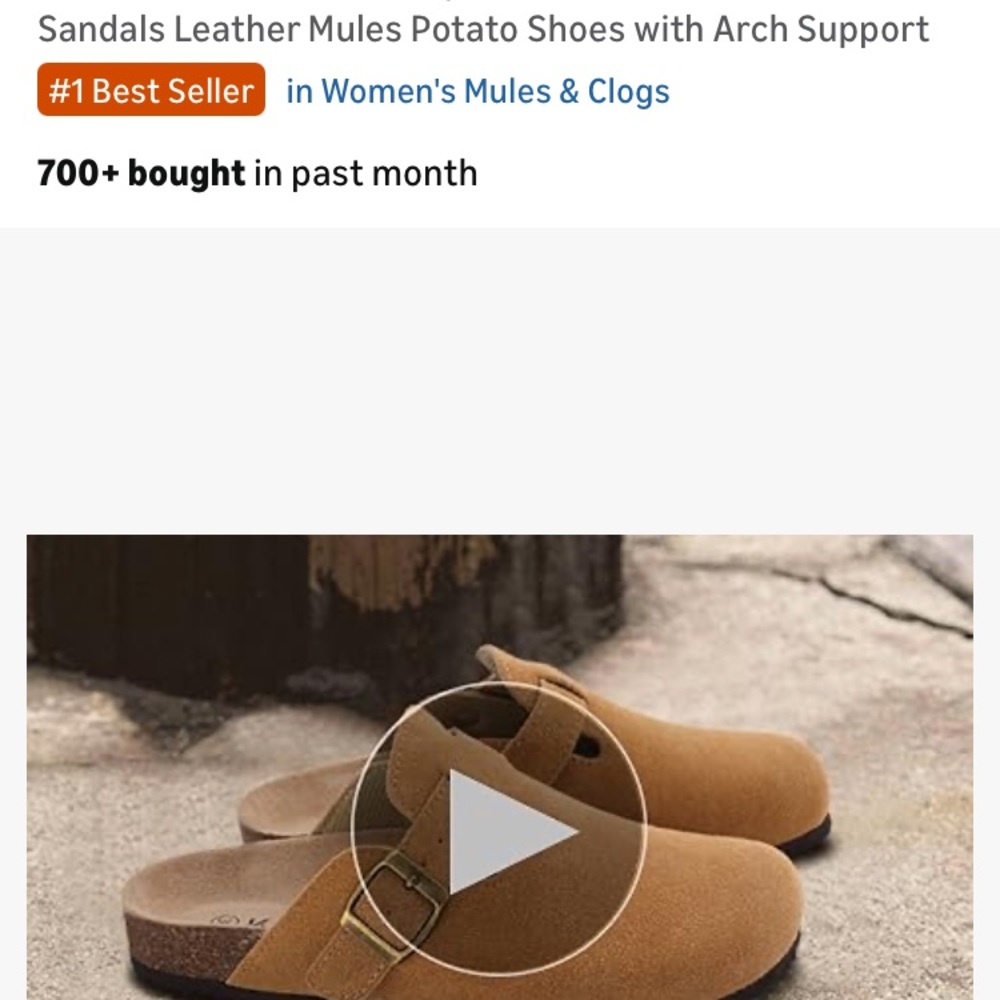 Women's Tan Suede Mules - Picture 6 of 10